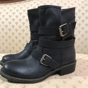 Lucky Brand Leather Moto Boot - Women’s Size 8